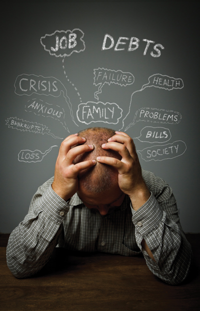 stressed man